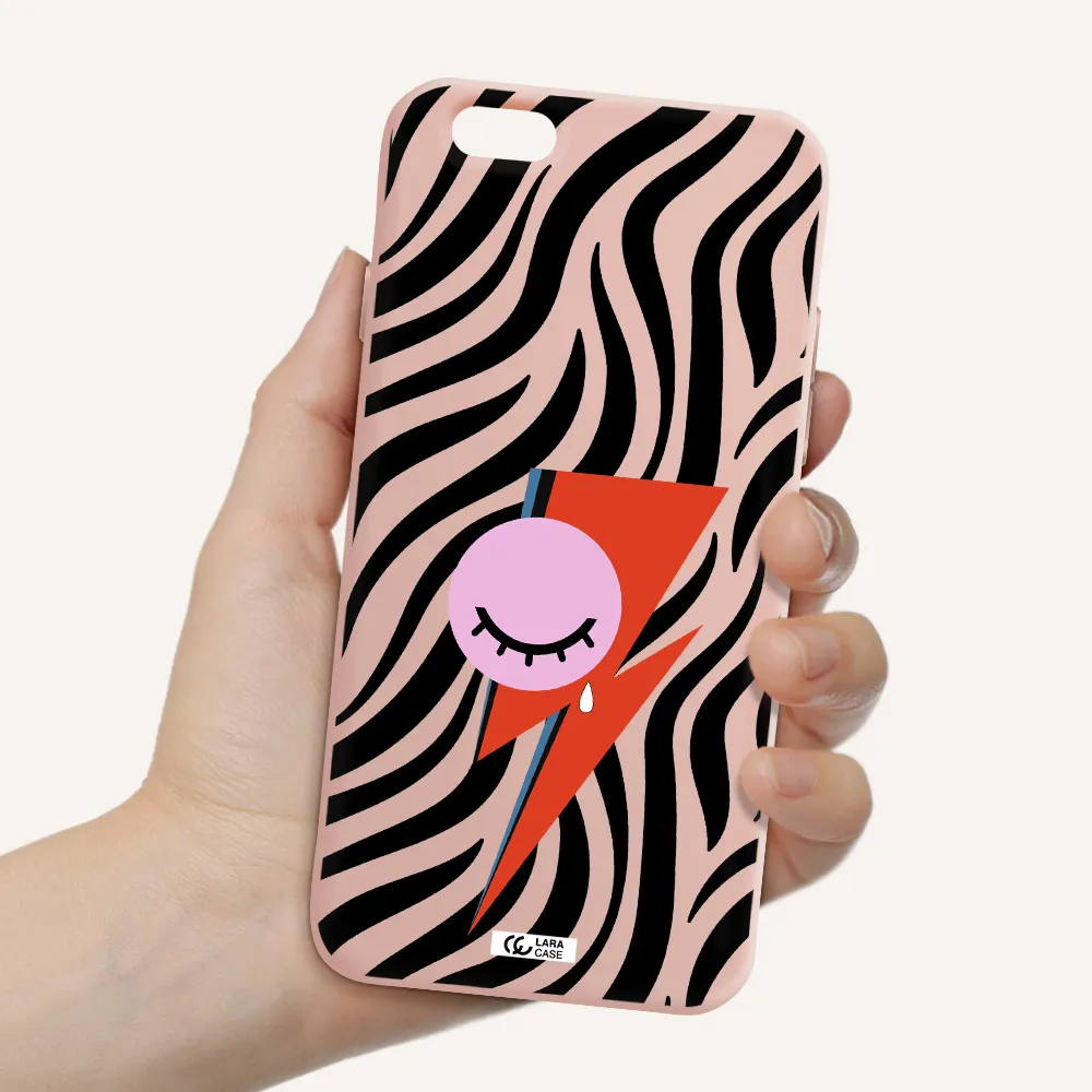 David Bowie Symbol Apple iPhone 6 Silicone pastel pink Case