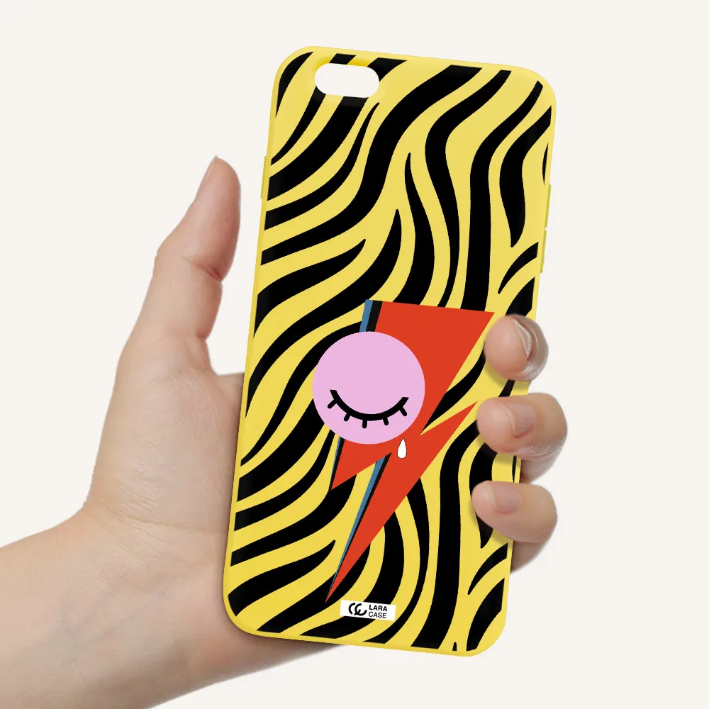 David Bowie Symbol Apple iPhone 6S Silicone canary yellow Case