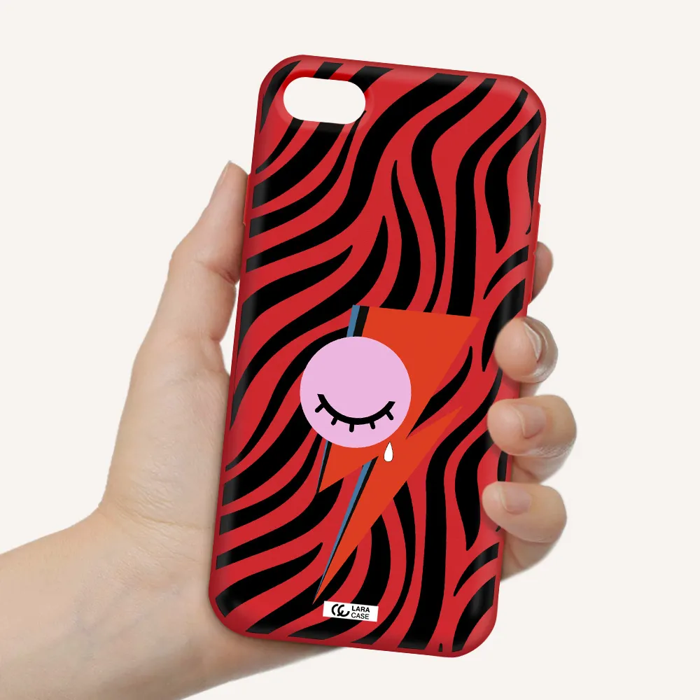 David Bowie Symbol Apple iPhone 7 Silicone Imperial Red Case