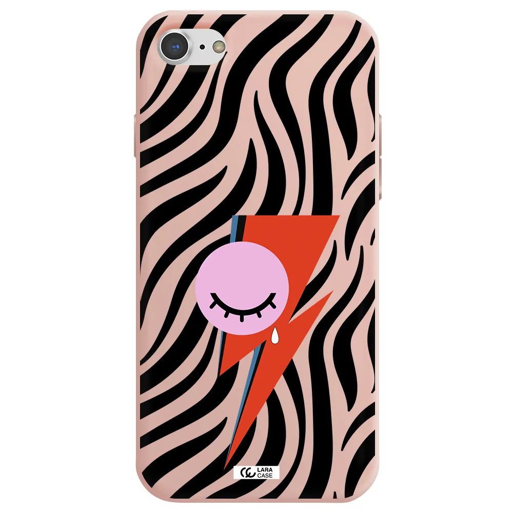 David Bowie Symbol Apple iPhone 7 Silicone pastel pink Case