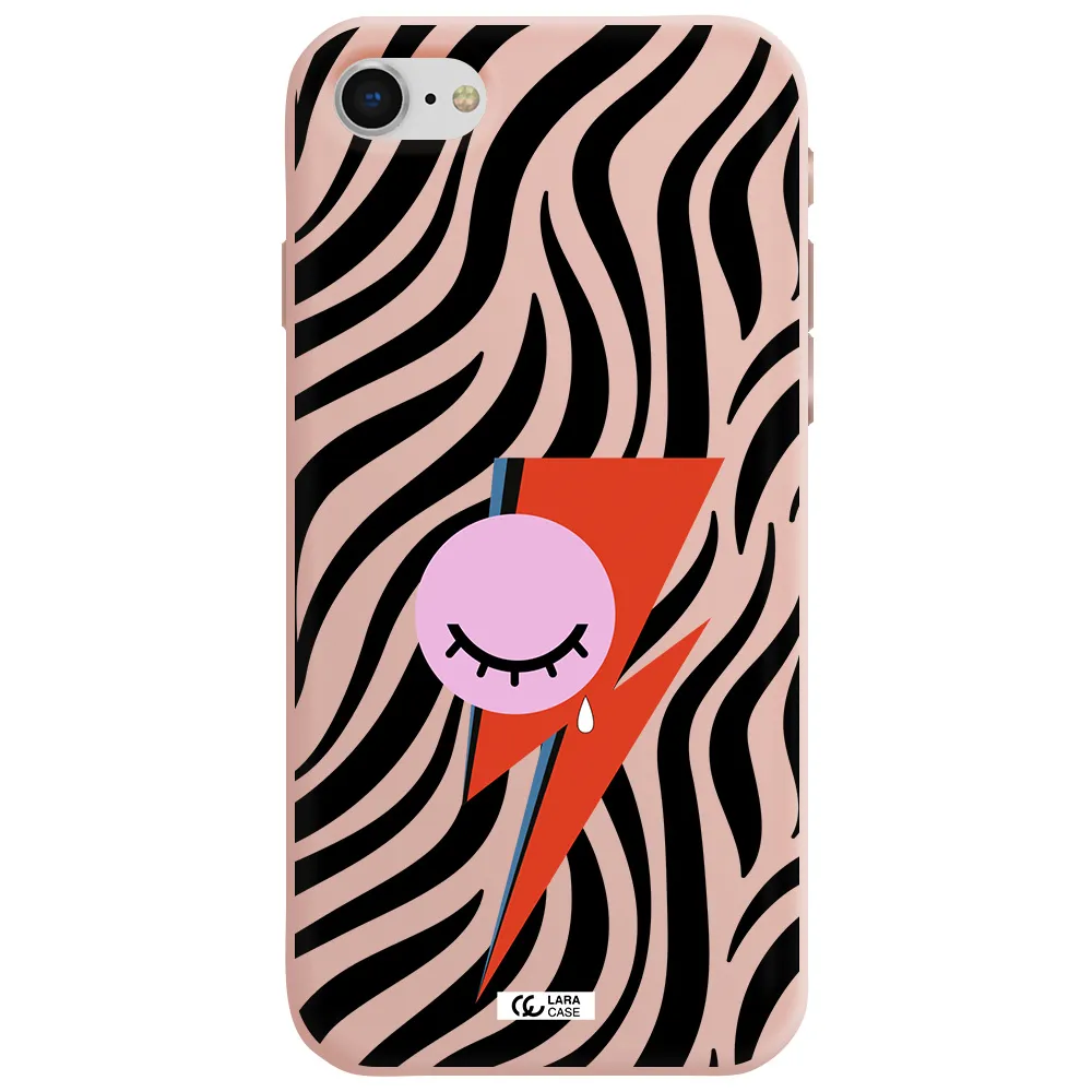 David Bowie Symbol Apple iPhone se 2020 Silicone pastel pink Case