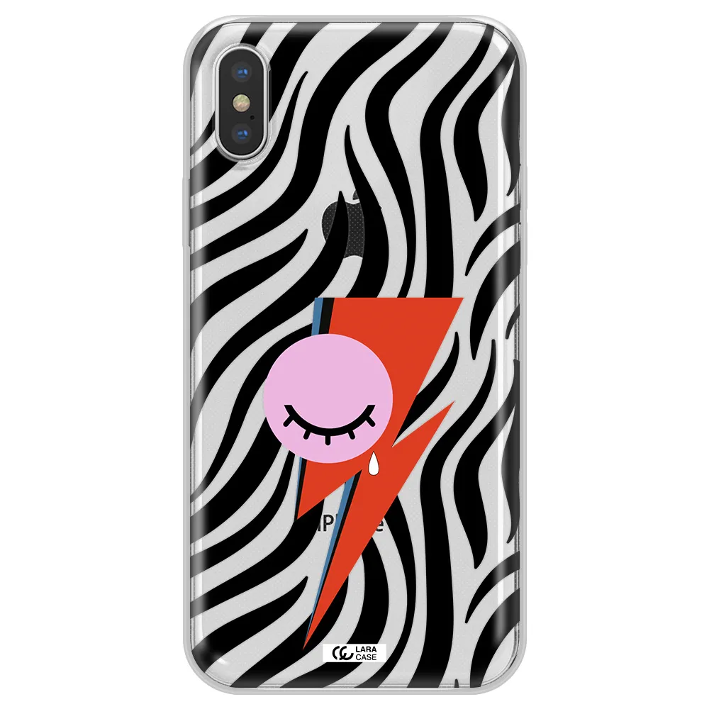 David Bowie Symbol Apple iPhone X Clear TPU Case