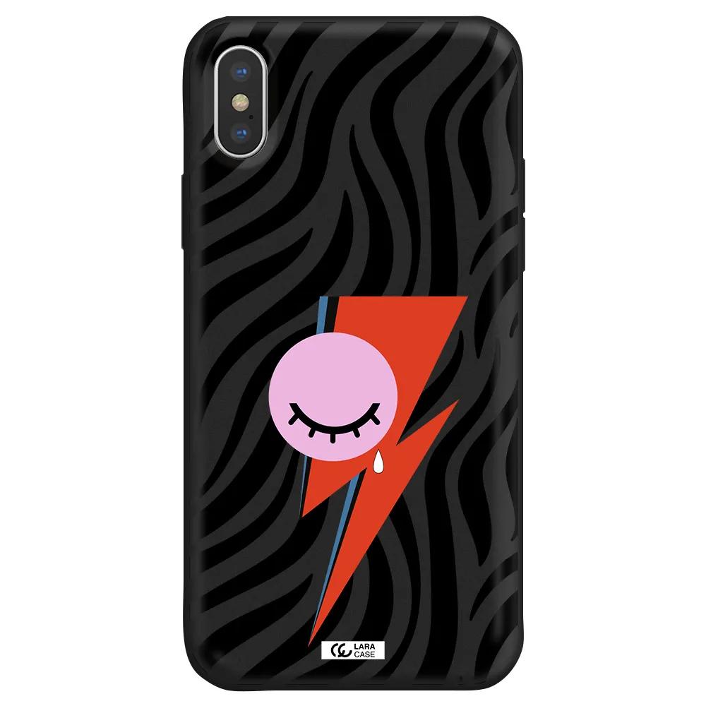 David Bowie Symbol Apple iPhone X Silicone black Case