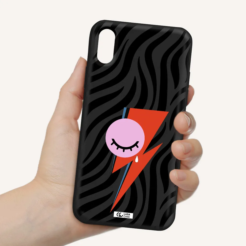 David Bowie Symbol Apple iPhone X Silicone black Case