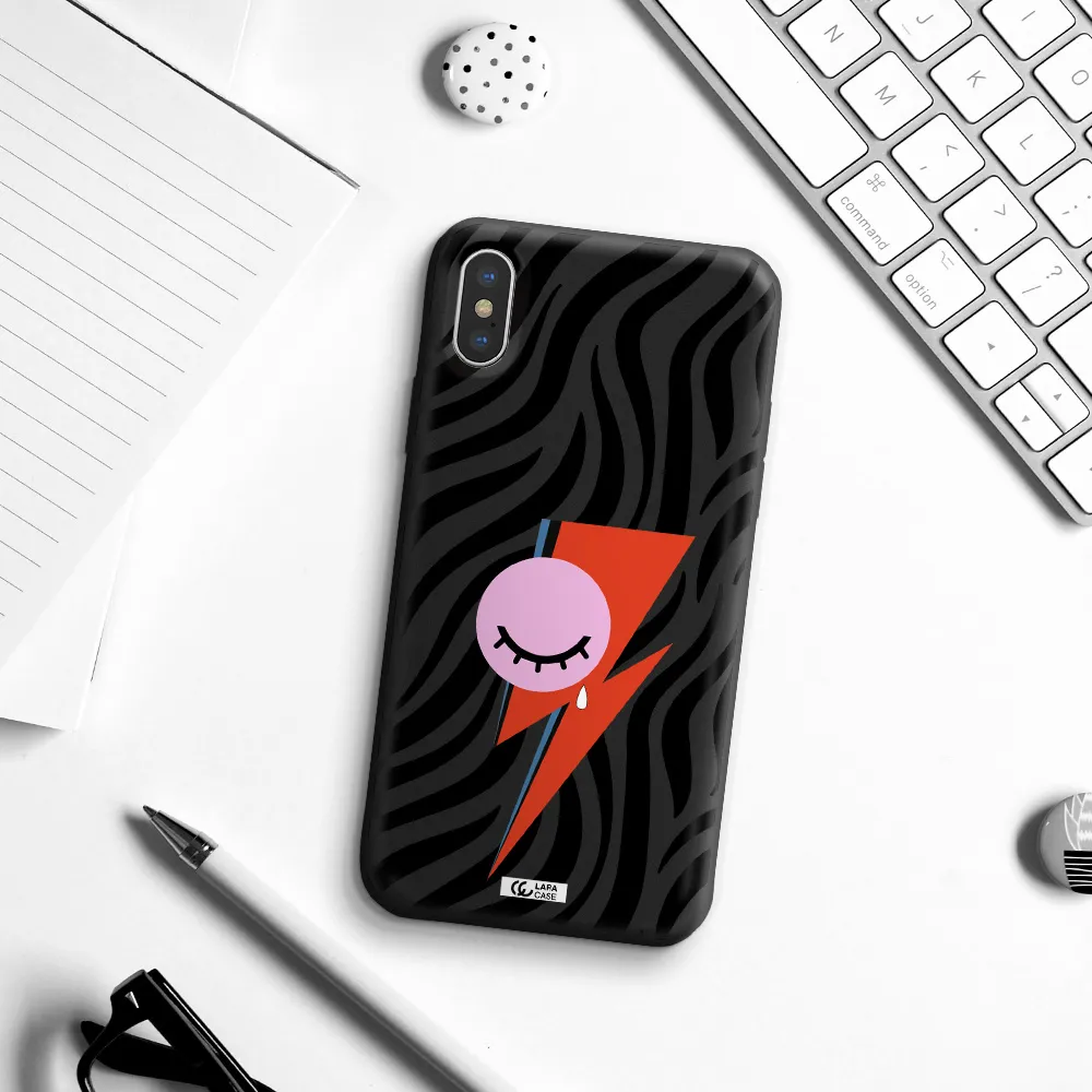 David Bowie Symbol Apple iPhone XS Silicone black Case