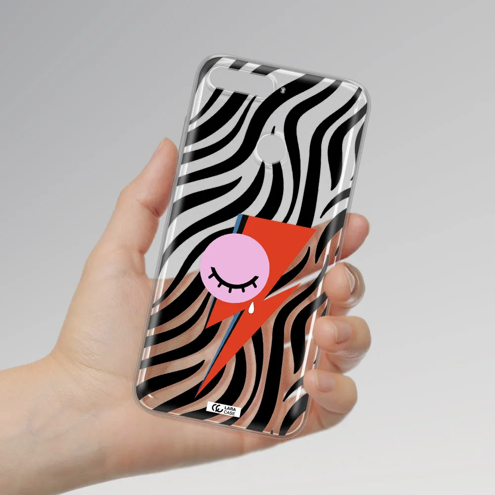 David Bowie Symbol Huawei Y6 Prime 2018 Clear TPU Case