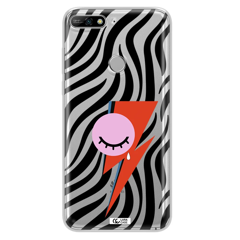 David Bowie Symbol Huawei Y7 2018 Clear TPU Case
