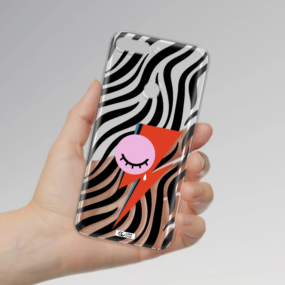 David Bowie Symbol Huawei Y7 2018 Clear TPU Case