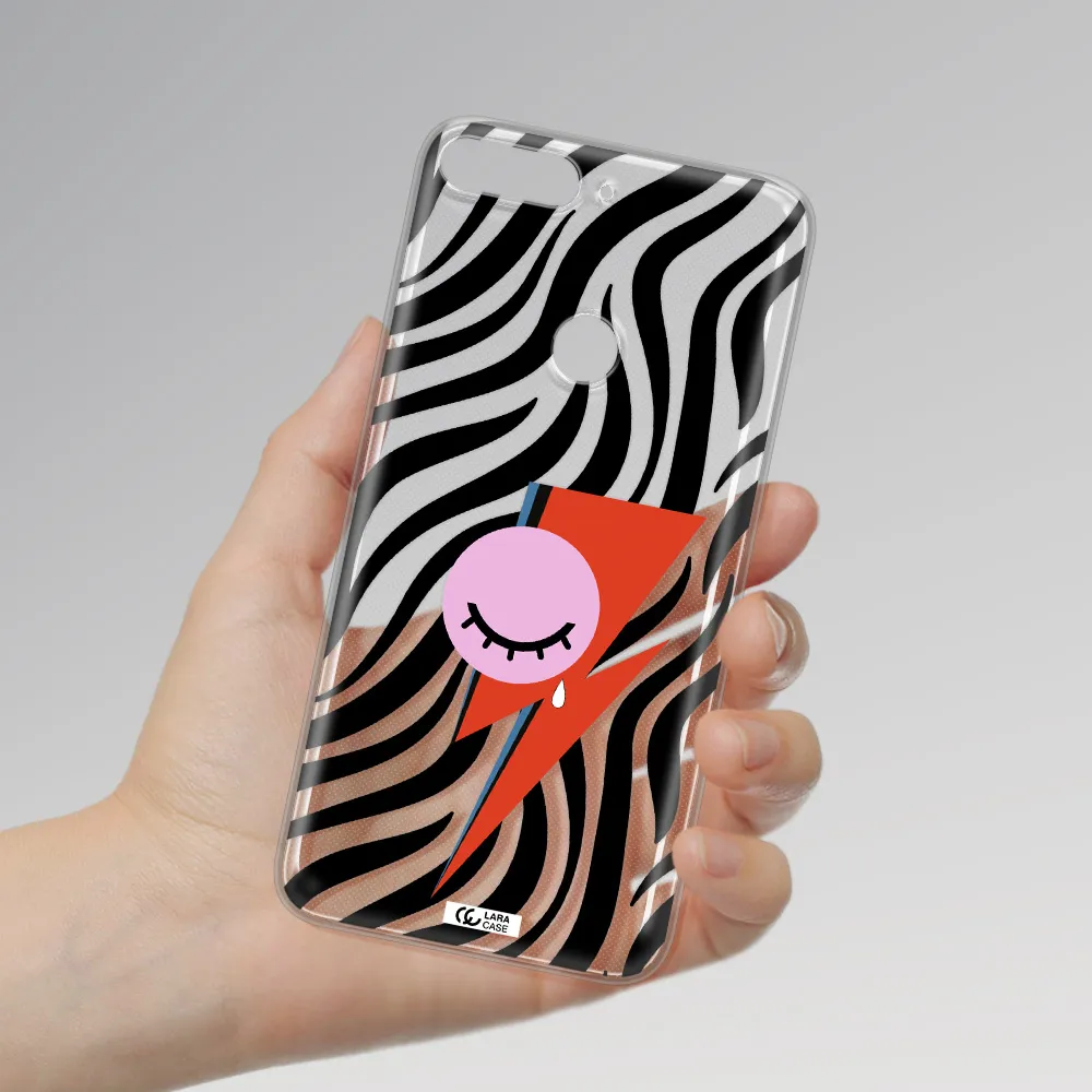 David Bowie Symbol Huawei Y7 Prime 2018 Clear TPU Case