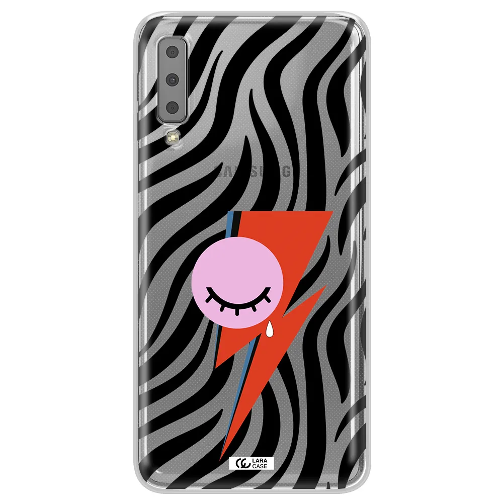 David Bowie Symbol Samsung A7 2018 Clear TPU Case