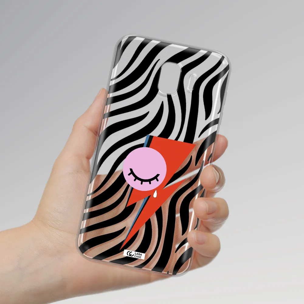 David Bowie Symbol Samsung J4 Clear TPU Case