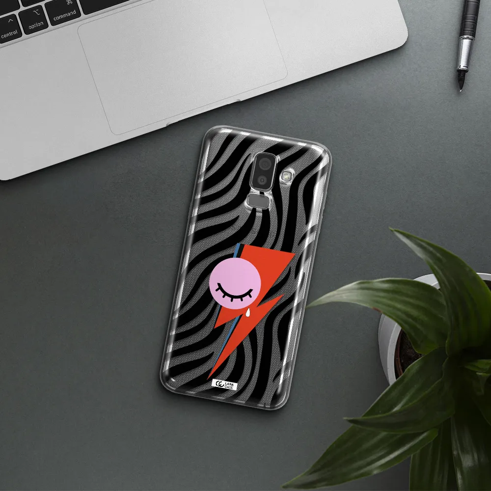 David Bowie Symbol Samsung J8 Clear TPU Case