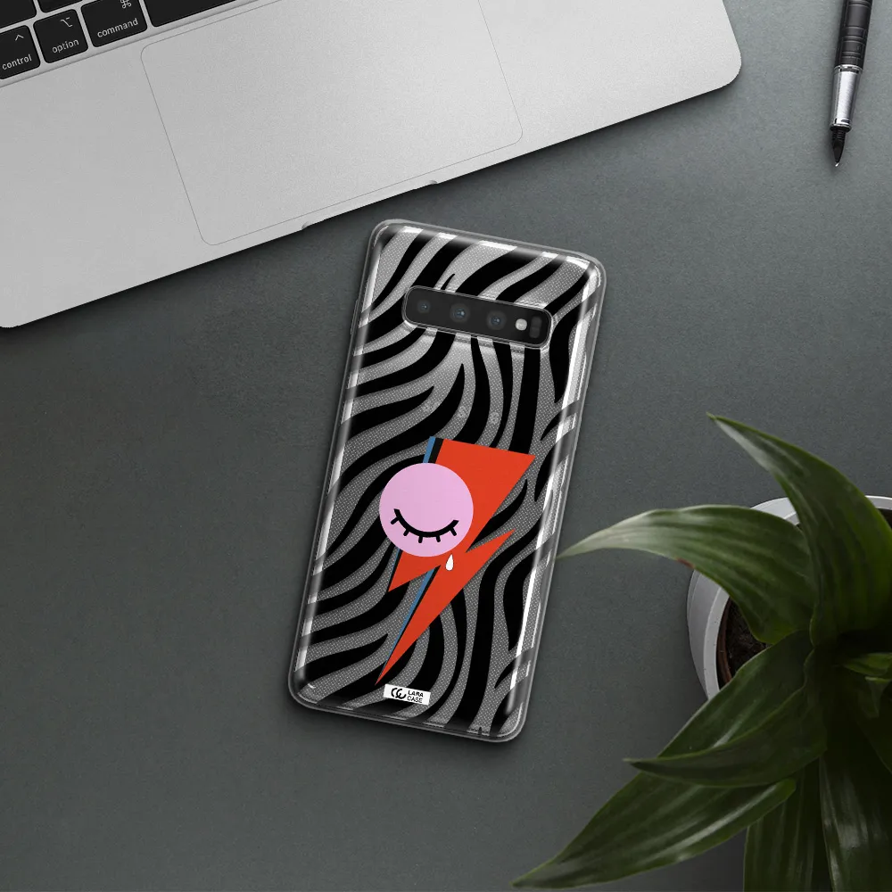 David Bowie Symbol Samsung S10 Clear TPU Case
