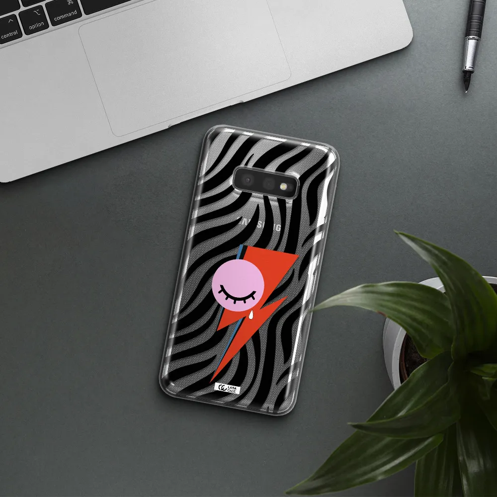 David Bowie Symbol Samsung S10e Clear TPU Case