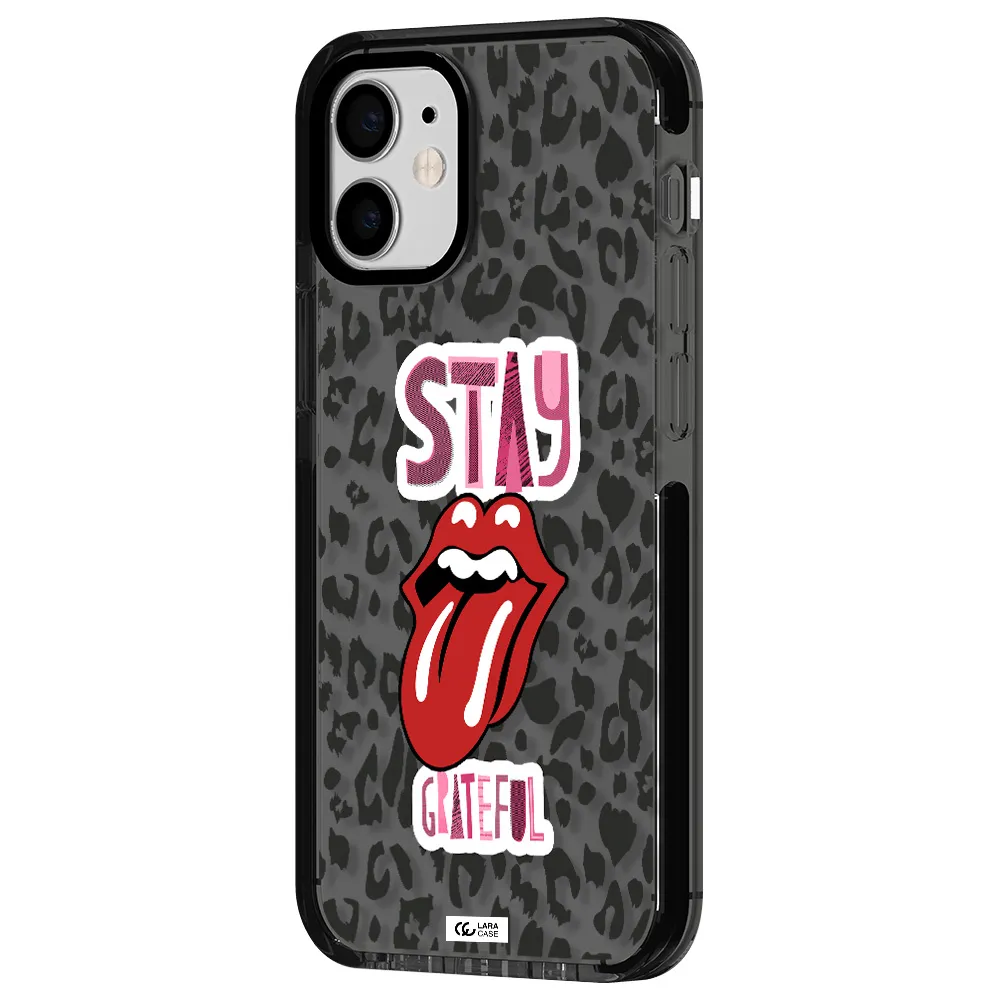 The Rolling Stones Apple iPhone 12 mini impact Smoke Black Case