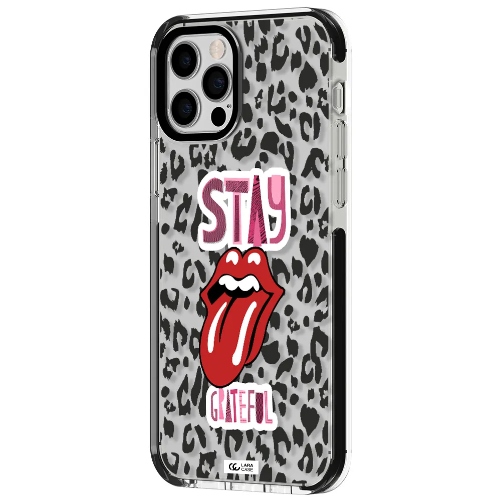 The Rolling Stones Apple iPhone 12 pro impact black border Case