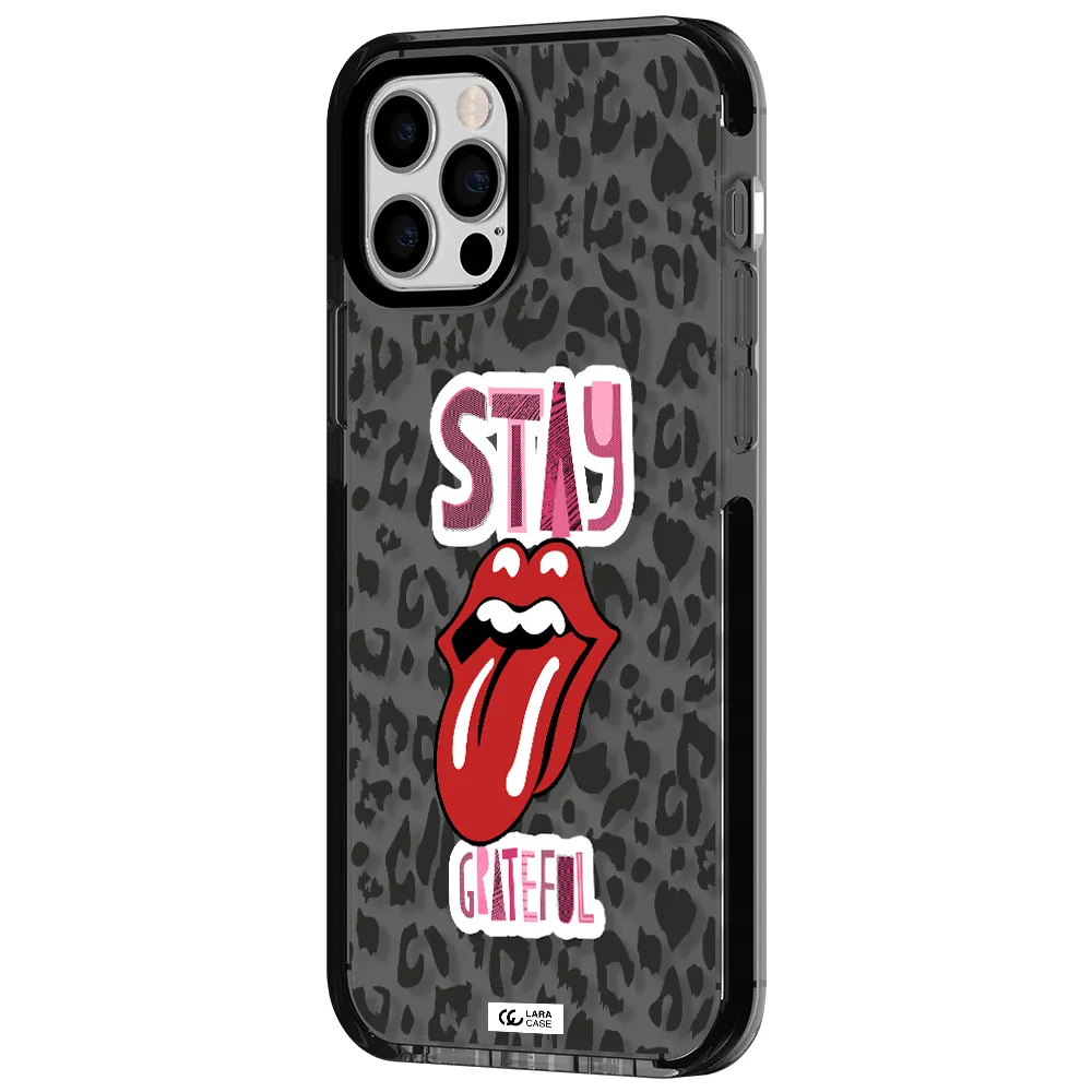 The Rolling Stones Apple iPhone 12 pro impact Smoke Black Case