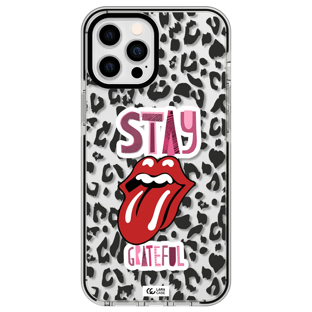The Rolling Stones Apple iPhone 12 pro max impact black border Case