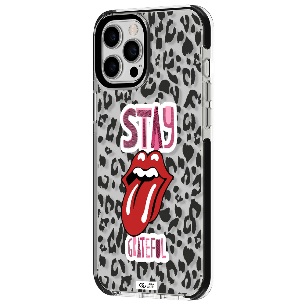 The Rolling Stones Apple iPhone 12 pro max impact black border Case