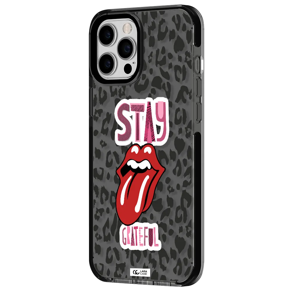 The Rolling Stones Apple iPhone 12 pro max impact Smoke Black Case
