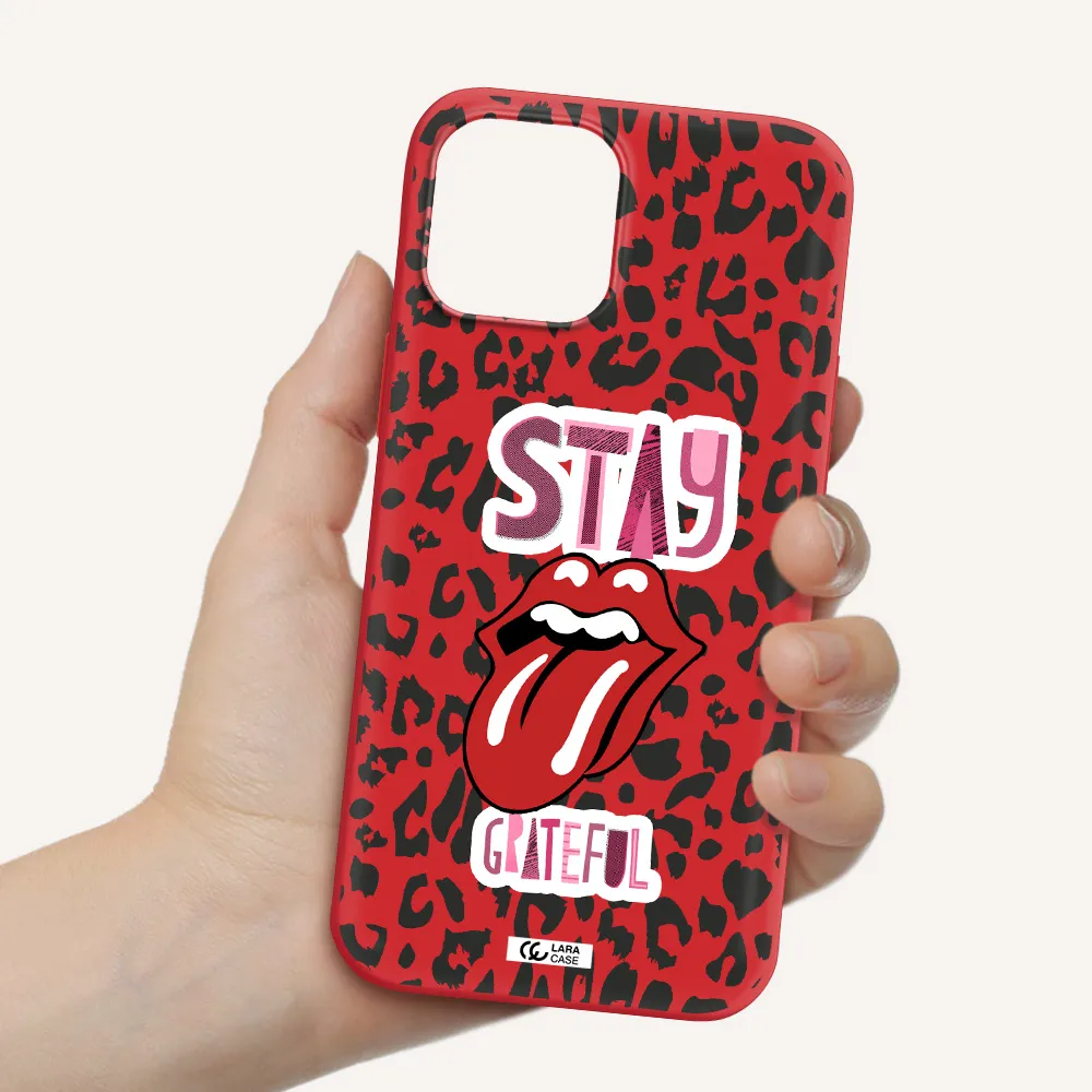 The Rolling Stones Apple iPhone 12 pro max Silicone Imperial Red Case