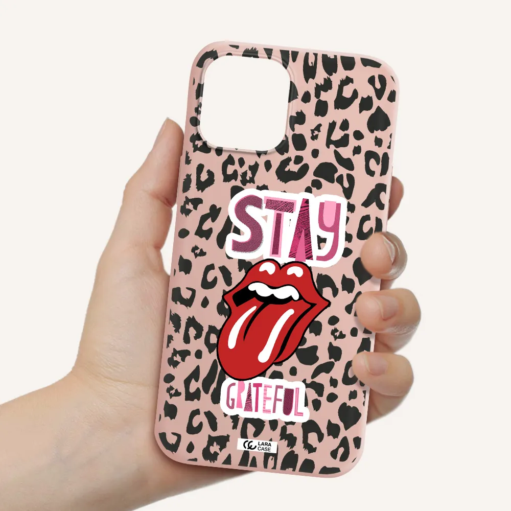 The Rolling Stones Apple iPhone 12 pro max Silicone pastel pink Case
