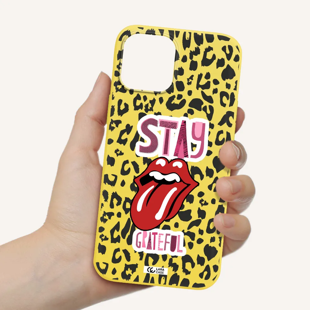 The Rolling Stones Apple iPhone 12 pro Silicone canary yellow Case