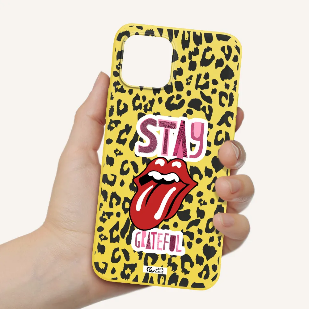 The Rolling Stones Apple iPhone 12 Silicone canary yellow Case