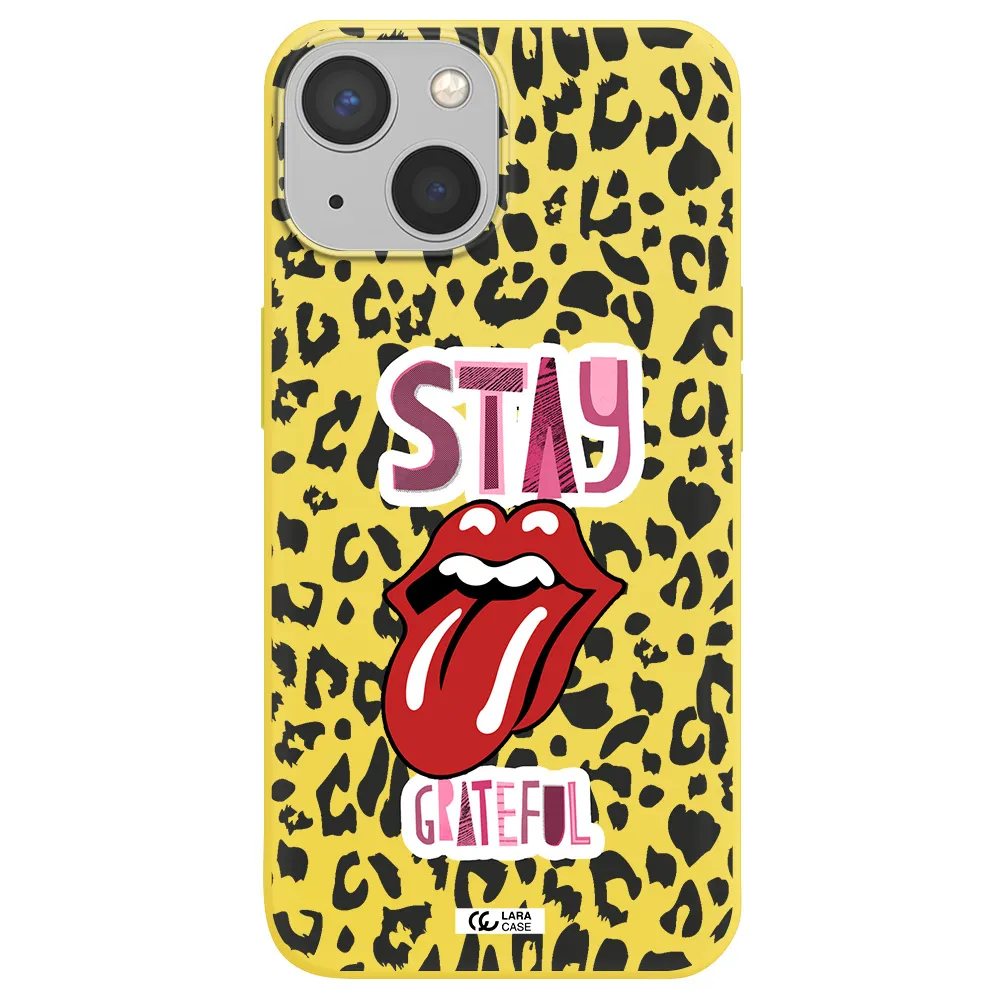 The Rolling Stones Apple iPhone 13 mini Silicone canary yellow Case