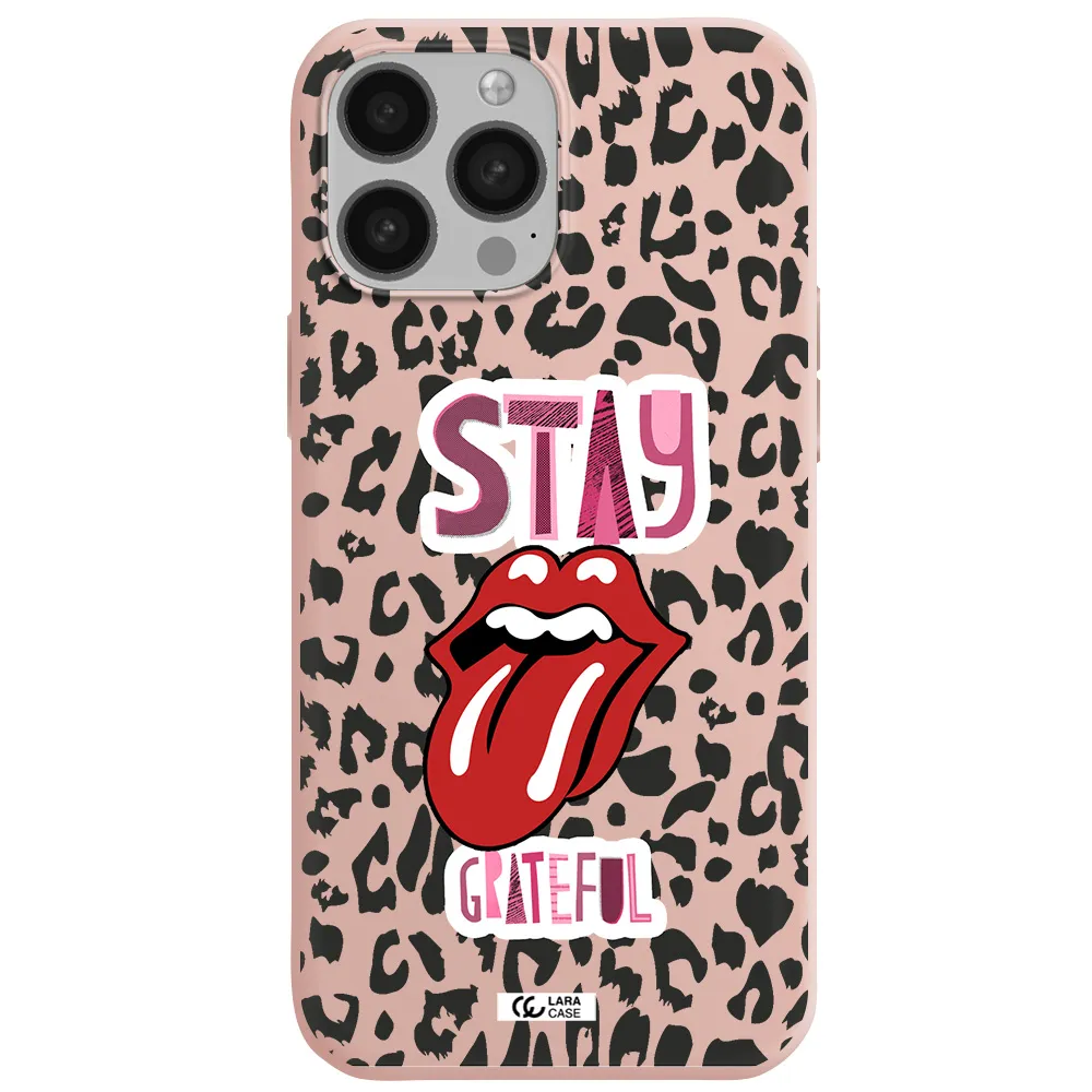 The Rolling Stones Apple iPhone 13 Pro Max Silicone pastel pink Case