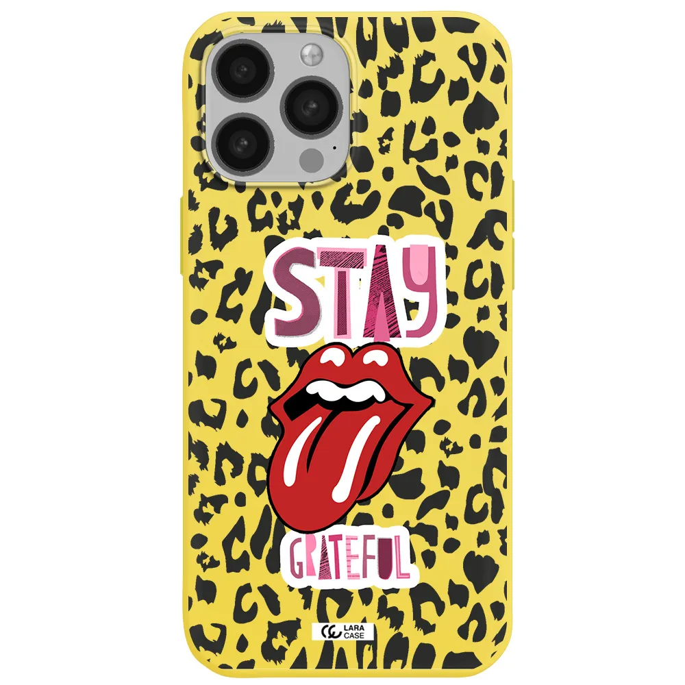 The Rolling Stones Apple iPhone 13 Pro Silicone canary yellow Case