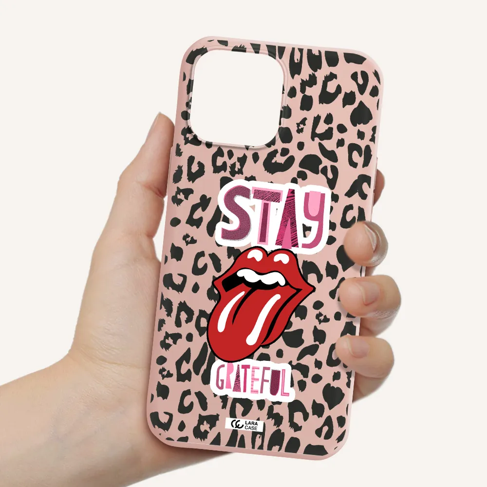 The Rolling Stones Apple iPhone 13 Pro Silicone pastel pink Case
