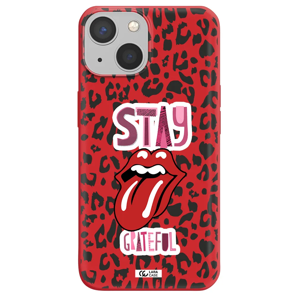 The Rolling Stones Apple iPhone 13 Silicone Imperial Red Case