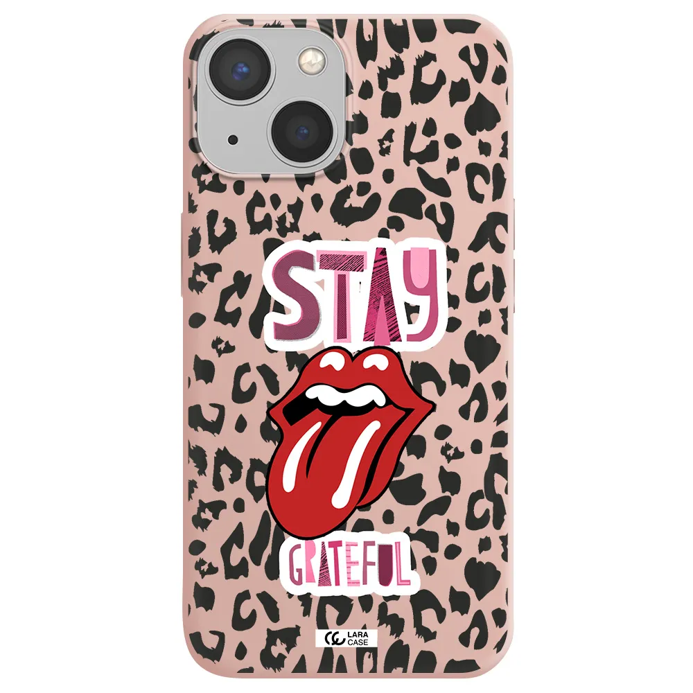 The Rolling Stones Apple iPhone 13 Silicone pastel pink Case