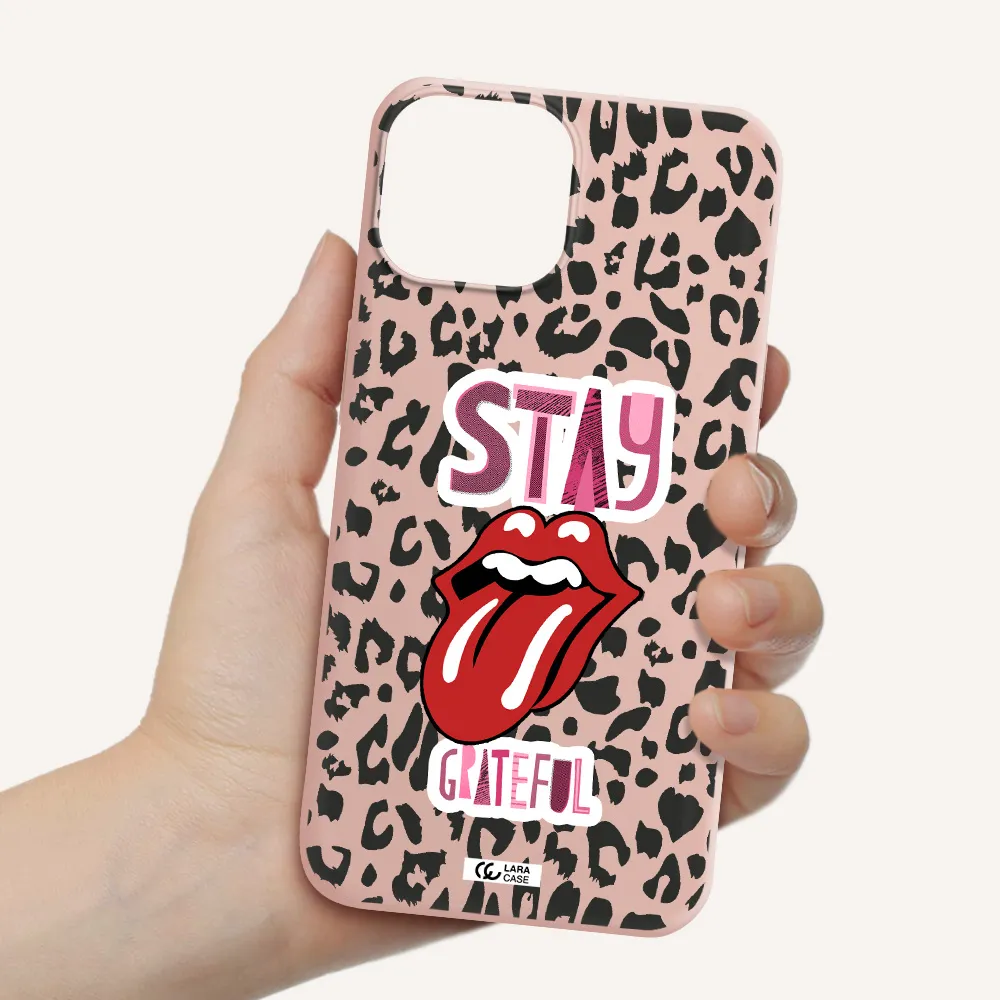 The Rolling Stones Apple iPhone 13 Silicone pastel pink Case