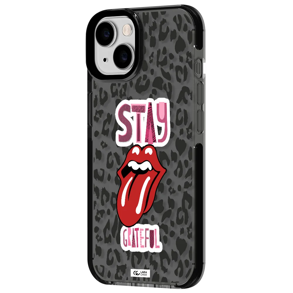 The Rolling Stones Apple iPhone 14 impact Smoke Black Case