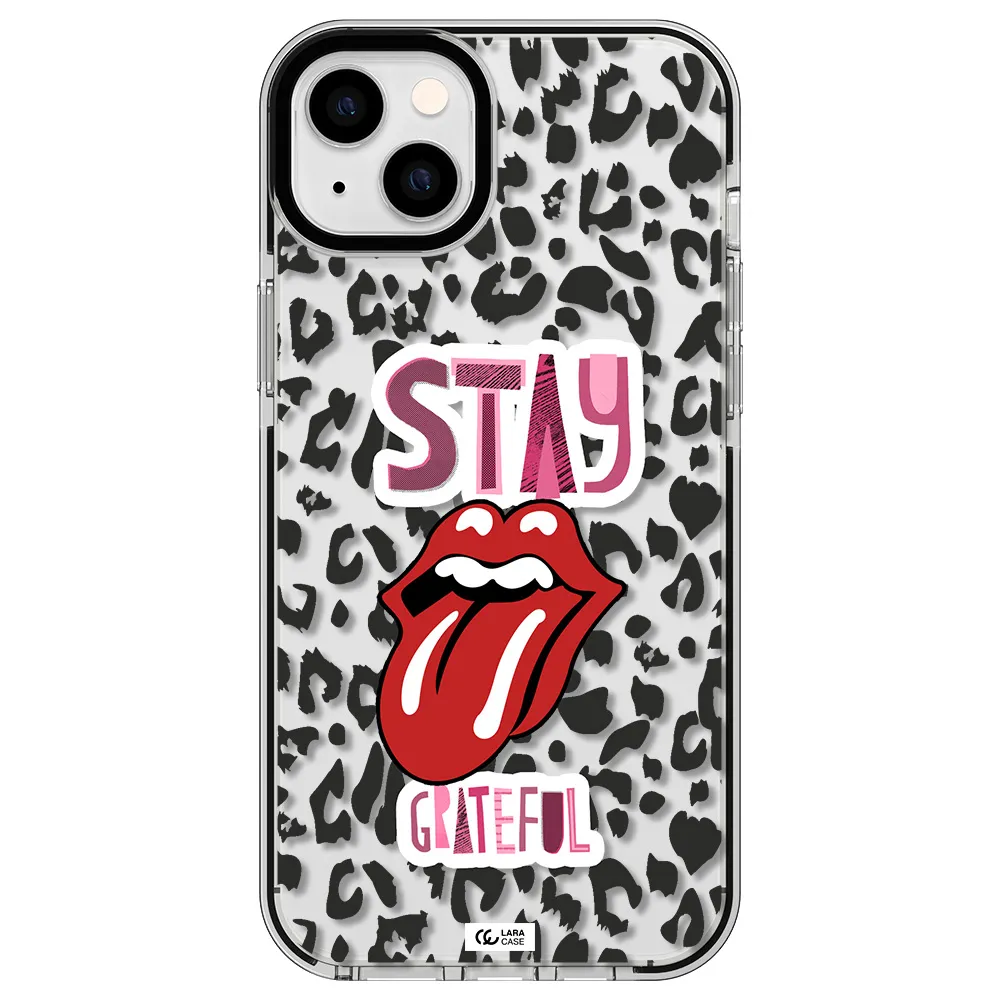 The Rolling Stones Apple iPhone 14 plus impact black border Case