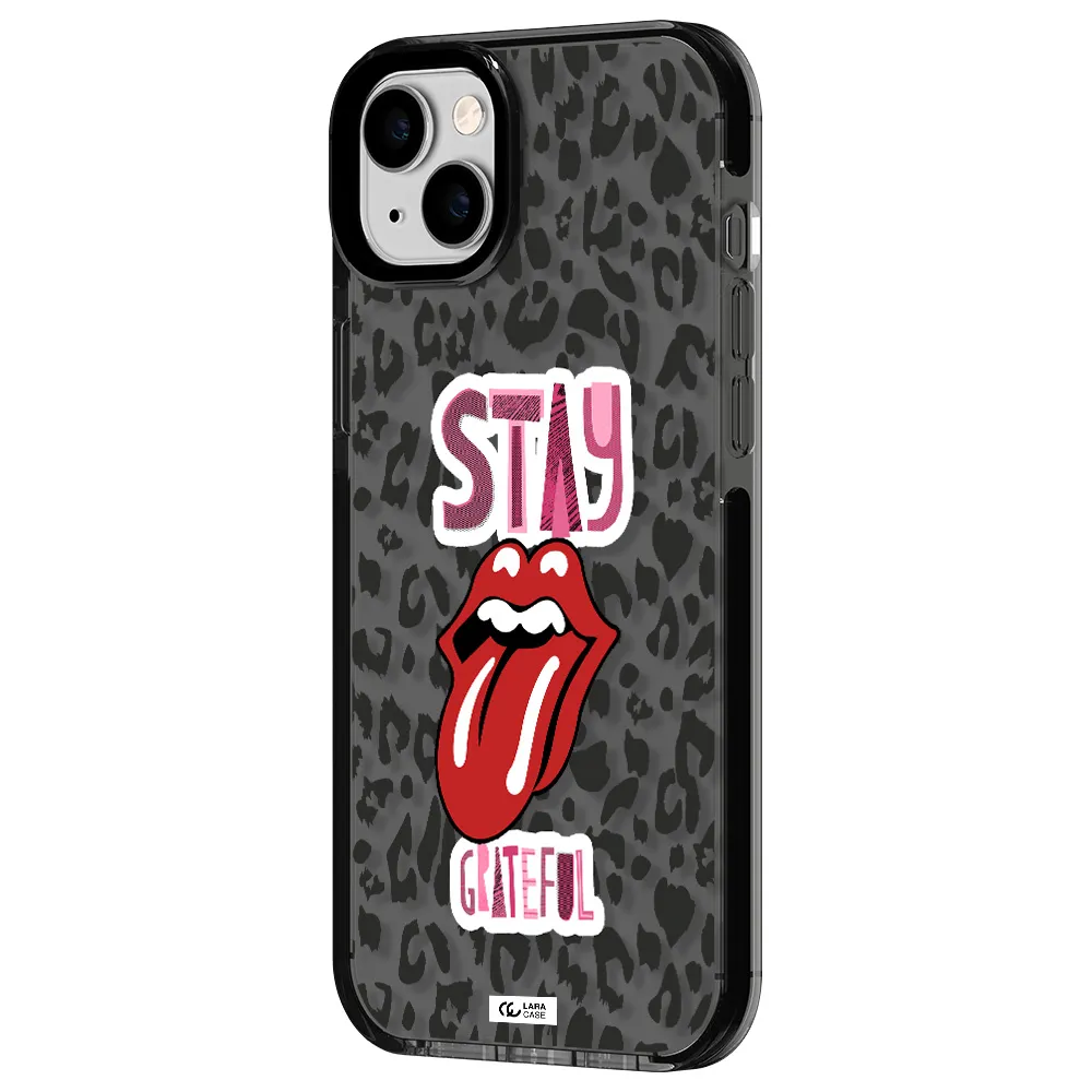 The Rolling Stones Apple iPhone 14 plus impact Smoke Black Case