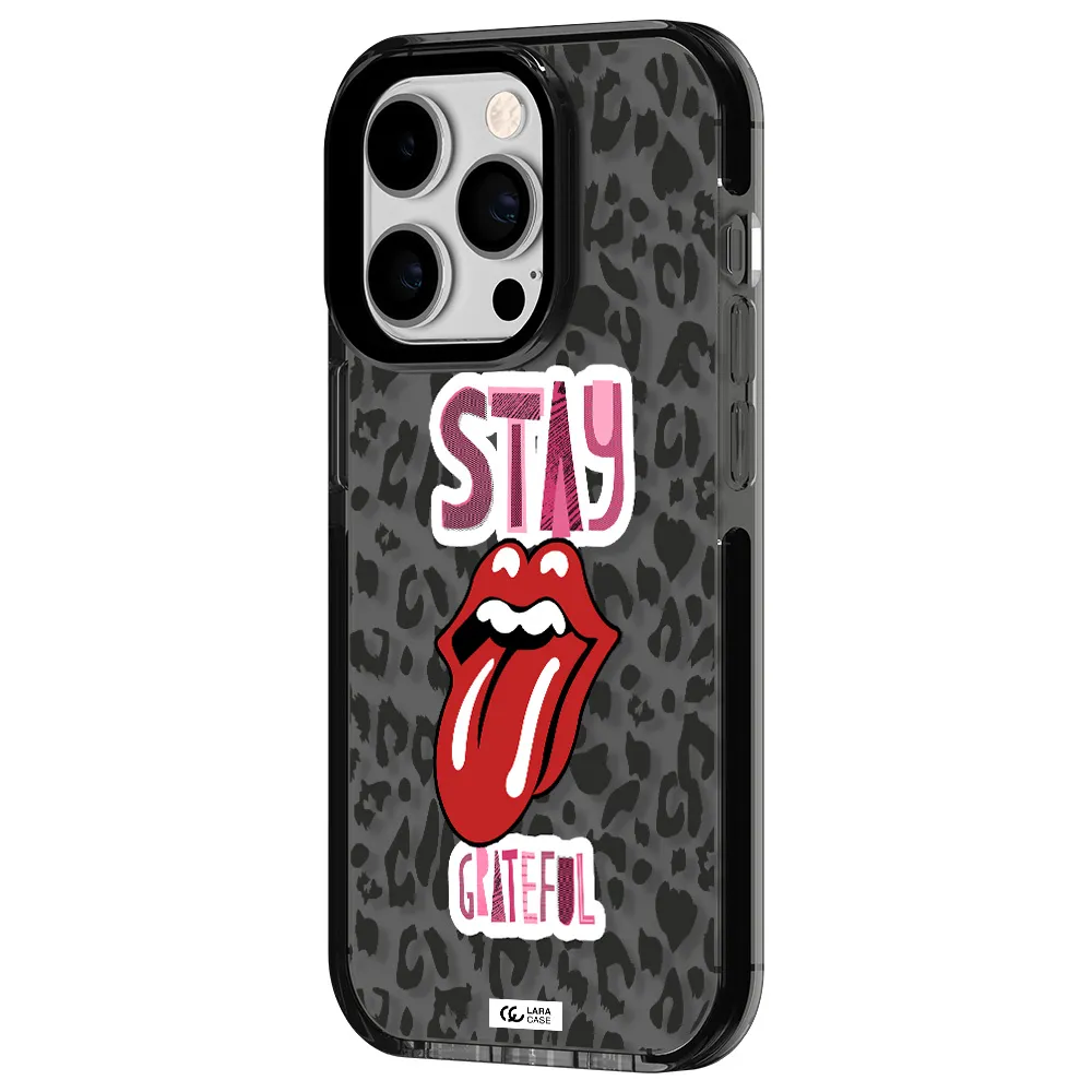 The Rolling Stones Apple iPhone 14 pro impact Smoke Black Case
