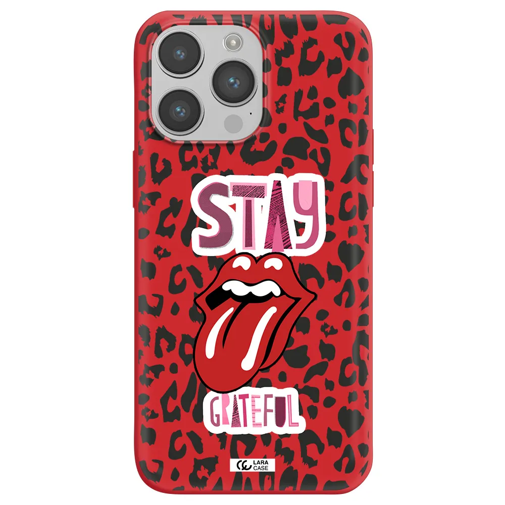 The Rolling Stones Apple iPhone 14 pro max Silicone Imperial Red Case
