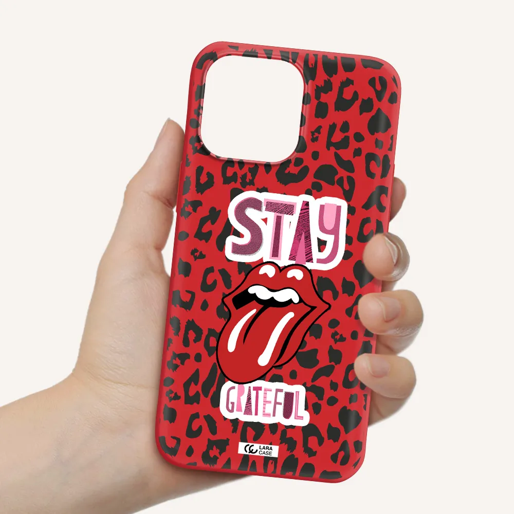 The Rolling Stones Apple iPhone 14 pro Silicone Imperial Red Case