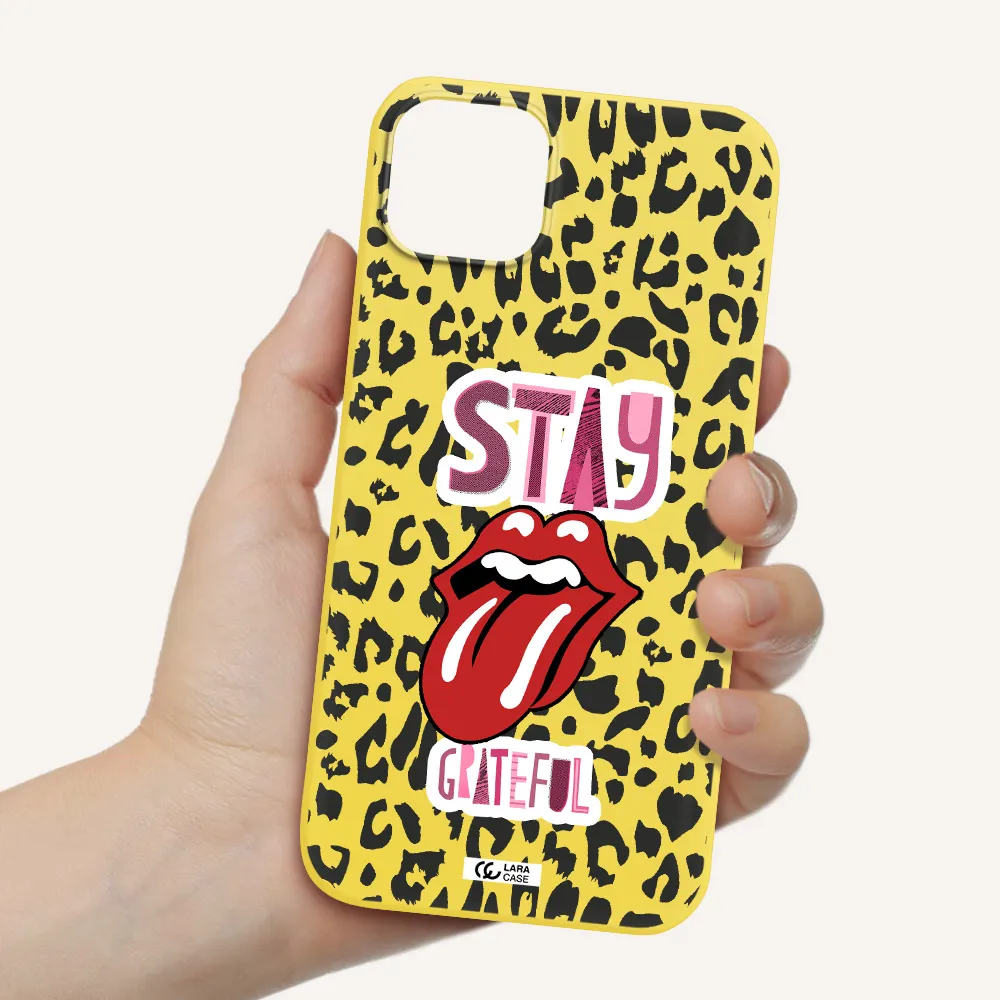 The Rolling Stones Apple iPhone 14 Silicone canary yellow Case