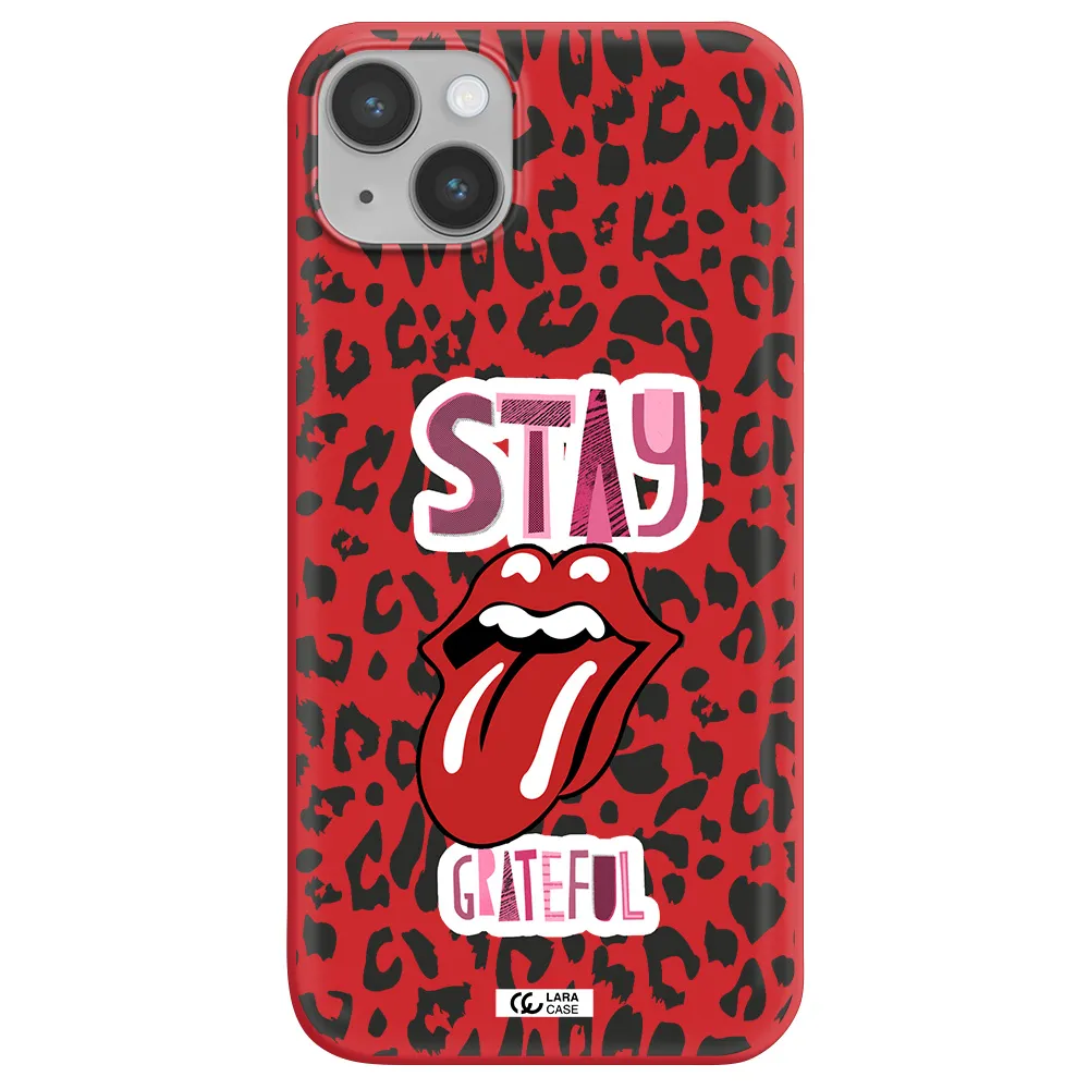 The Rolling Stones Apple iPhone 14 Silicone Imperial Red Case