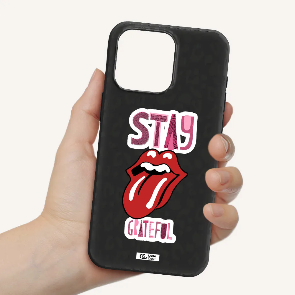 The Rolling Stones Apple Iphone 15 Pro max Silicone black Case