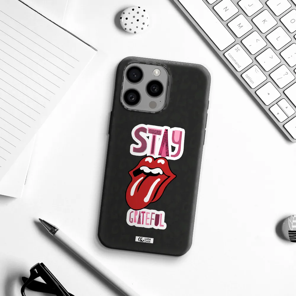 The Rolling Stones Apple Iphone 15 Pro max Silicone black Case