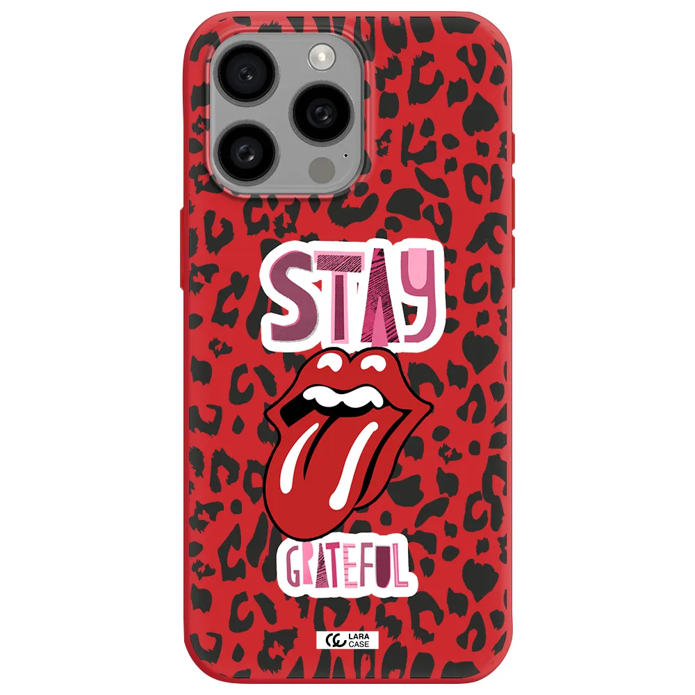 The Rolling Stones Apple Iphone 15 Pro Max Silicone Imperial Red Case