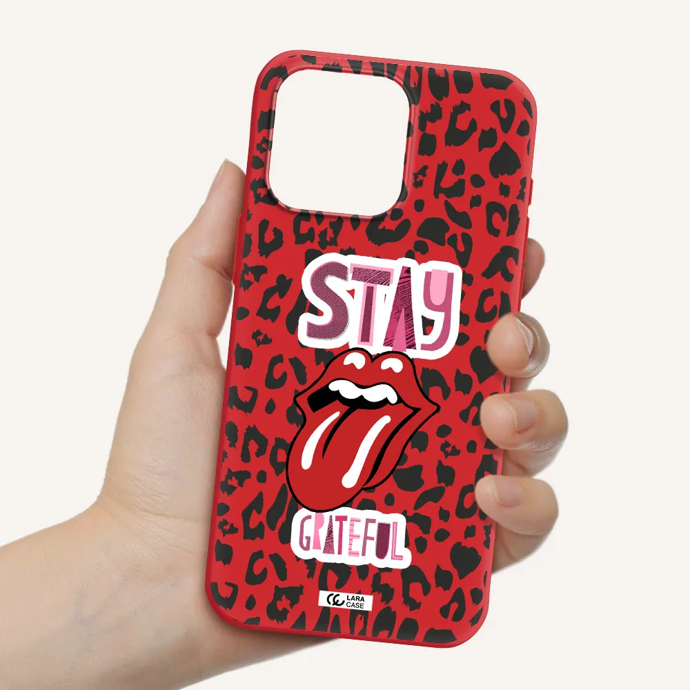 The Rolling Stones Apple Iphone 15 Pro Max Silicone Imperial Red Case