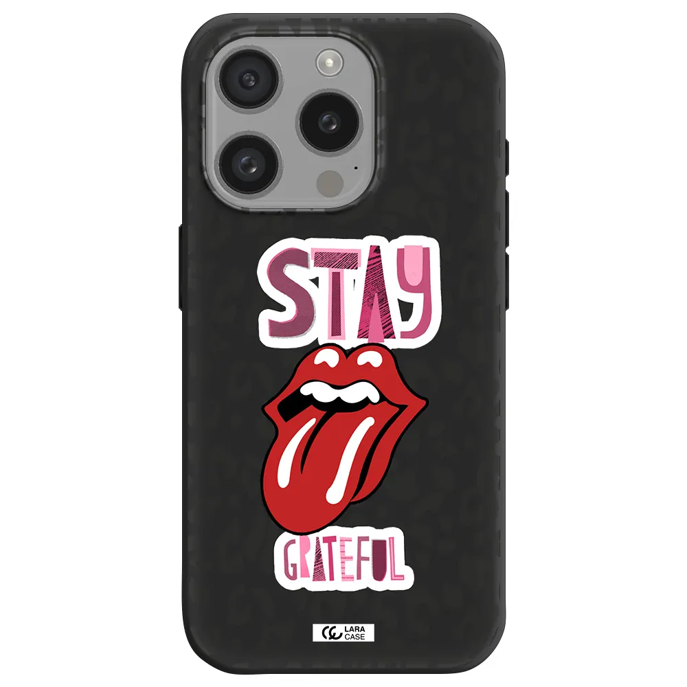 The Rolling Stones Apple Iphone 15 Pro Silicone Black Case