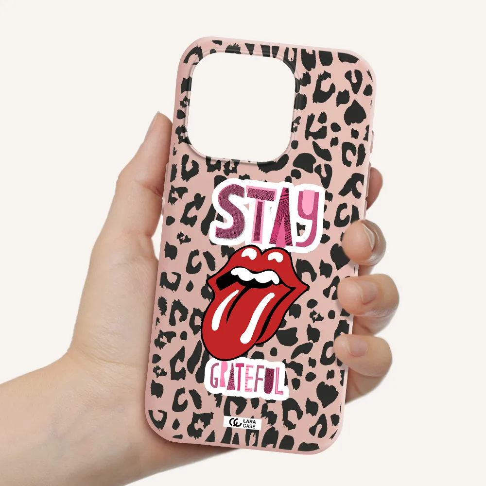 The Rolling Stones Apple Iphone 15 Pro Silicone Pastel Pink Case