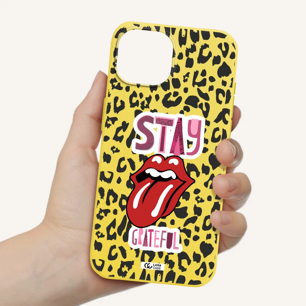 The Rolling Stones Apple iPhone 15 Silicone canary yellow Case